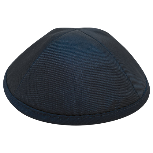 Elegant Dark Blue Kippah Size 3 18 cm