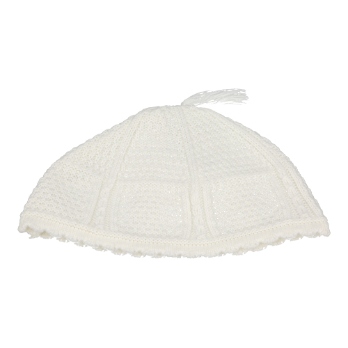 Nachman Kippah White 24 cm