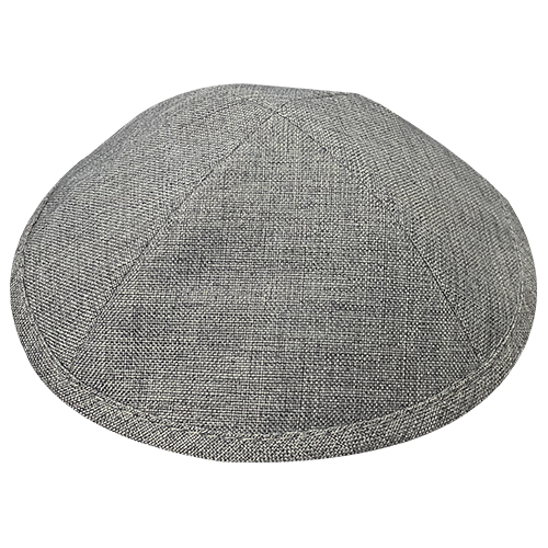 Linen Elegant Kippah Dark Gray Size 5 20cm