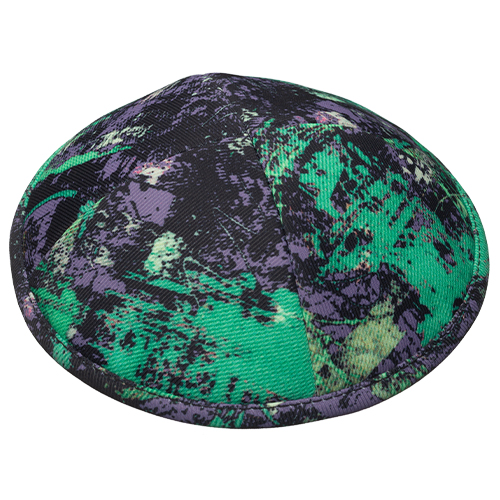 Fabric Kippah Size 2 Flat, 15.5 cm