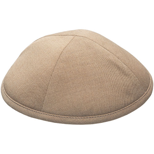 Fabric Kippah "Artman" 18 cm- Brown
