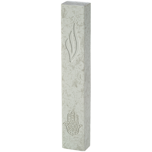 Bright Concrete-like Polymer Mezuzah 12 cm