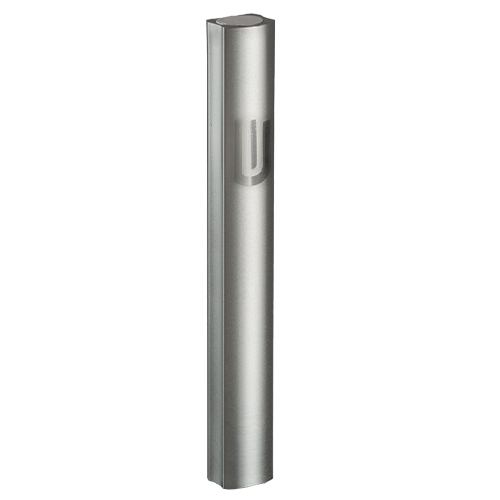 Aluminium Mezuzah 10cm- Dotted Design in Gray, with the Letter "Shin" - Dark Gray