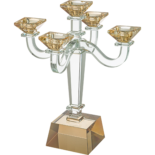 Crystal 5 Branch Candlesticks 34 cm