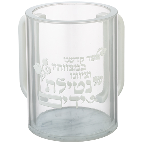 נטלה אקריליק מהודרת שקופה עם אותיות בולטות 12 ס״מ