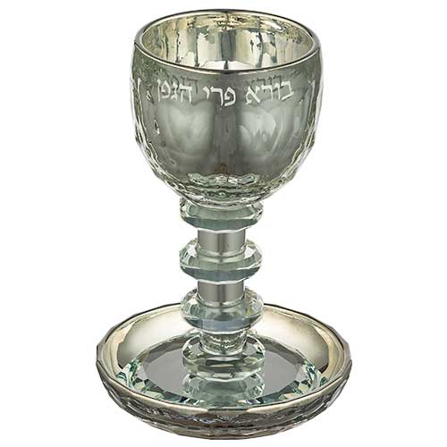 גביע קידוש קריסטל מהודר 16 ס״מ