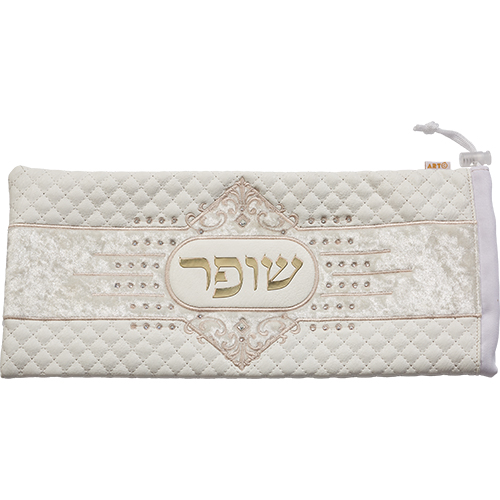 תיק לשופר מהודר דמוי עור עם רקמה 20×42 ס״מ