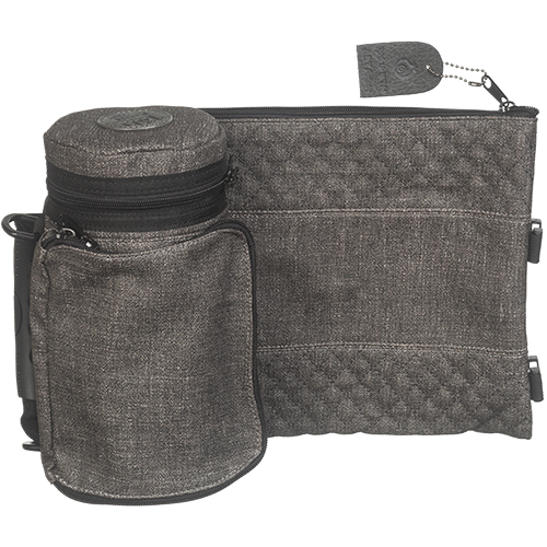 Leatherette Thermal Tefillin & Tallit Protective Case "Tik-taf" 22 cm - Black