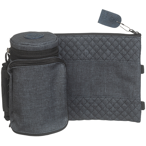 Leatherette Thermal Tefillin & Tallit Protective Case "Tik-taf" 22 cm - Black