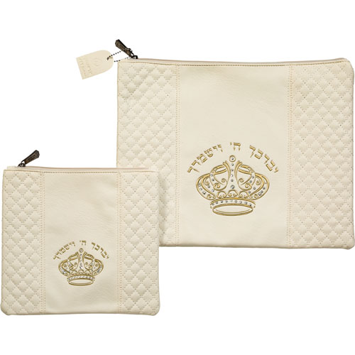 Leatherette Tallit - Tefillin Set 36*29 cm