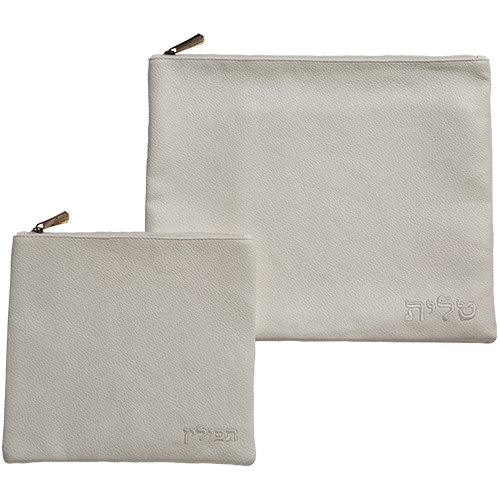 Leatherette Talit - Tefilin Set 36*29 cm with Embroidery