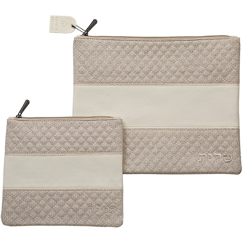 Leatherette Tallit - Tefillin Set 36*29 cm