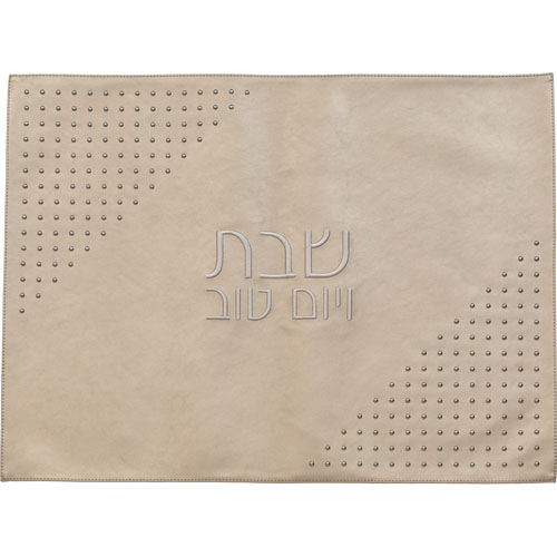 כיסוי חלה דמוי עור ניטים זהב 61×45 ס״מ