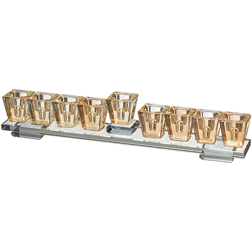 Elegant Crystal Menorah on a Base 28*7 cm