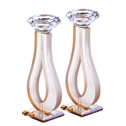 Crystal Candlesticks 14 cm