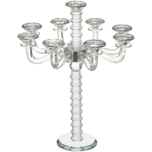 Crystal 9 Branch Candlesticks 42 cm - Matte