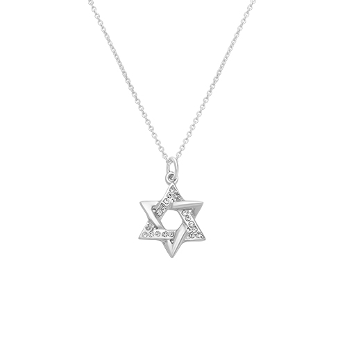 Necklace 952 Silver Plated- "Magen David"