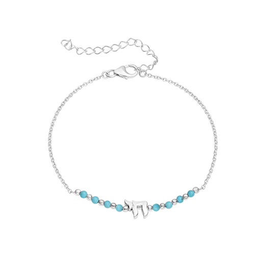 Bracelet 925 Silver Plated - "Chai"