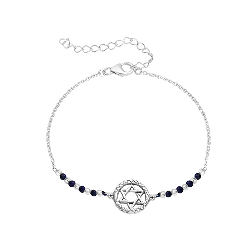 Bracelet 925 Silver Plated - "Magen David"