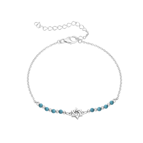 Bracelet 925 Silver Plated - "Magen David"