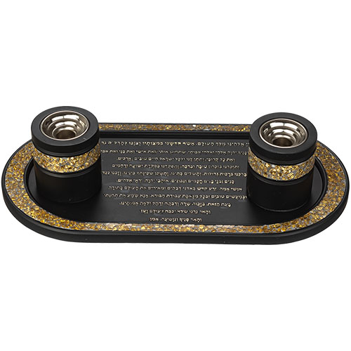 Polymer Set Tray and Candlesticks