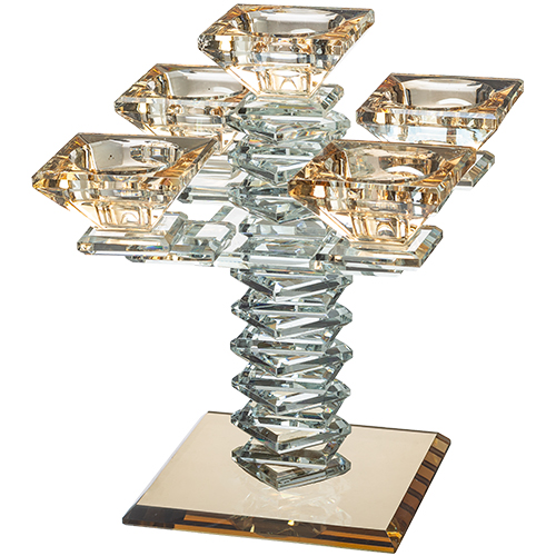 Crystal 5 Branch Candlesticks 20 cm