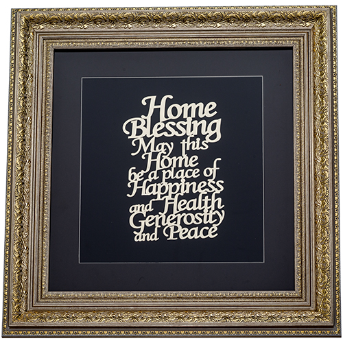 Framed Blessing with Gold Plate 42*43 cm