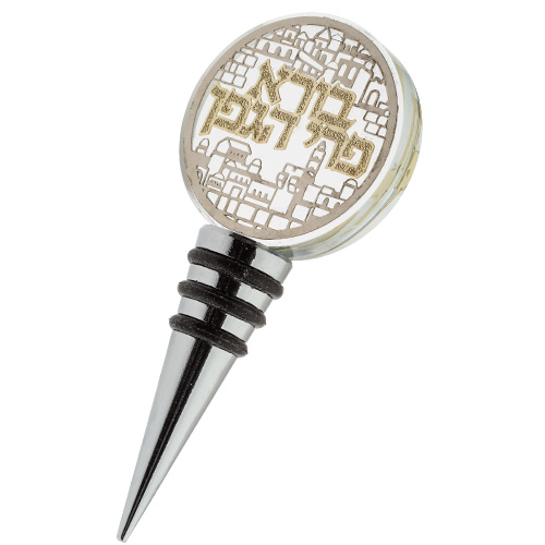 Crystal Wine Stopper 9 cm with Laser Cut Plaque
