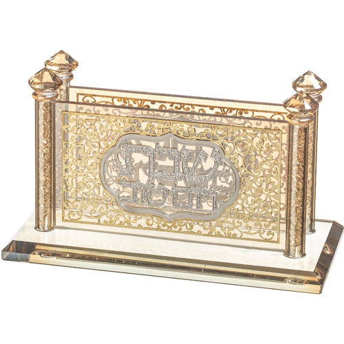Crystal Matches Holder with Laser Cut Plaque 16*8 cm