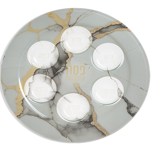 Glass Passover Plate 35cm