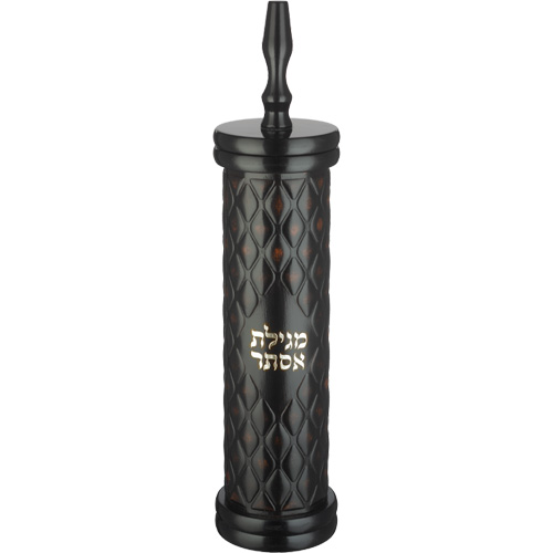 Sephardic Wood Megilah Case with Plaque Size 31cm/ 12.2"