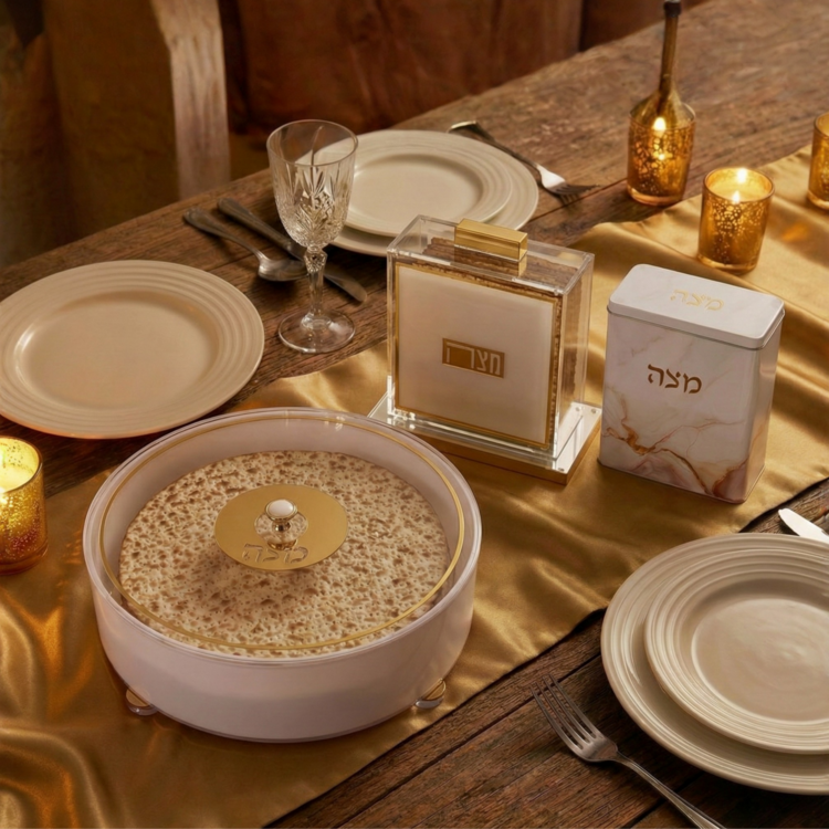 Matzah Boxes and Stands Collection 