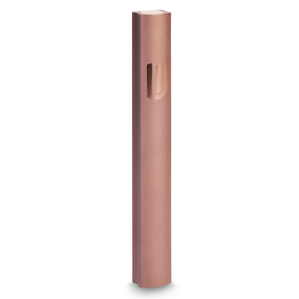 Aluminium Mezuzah 12cm - Brown, Without Holes
