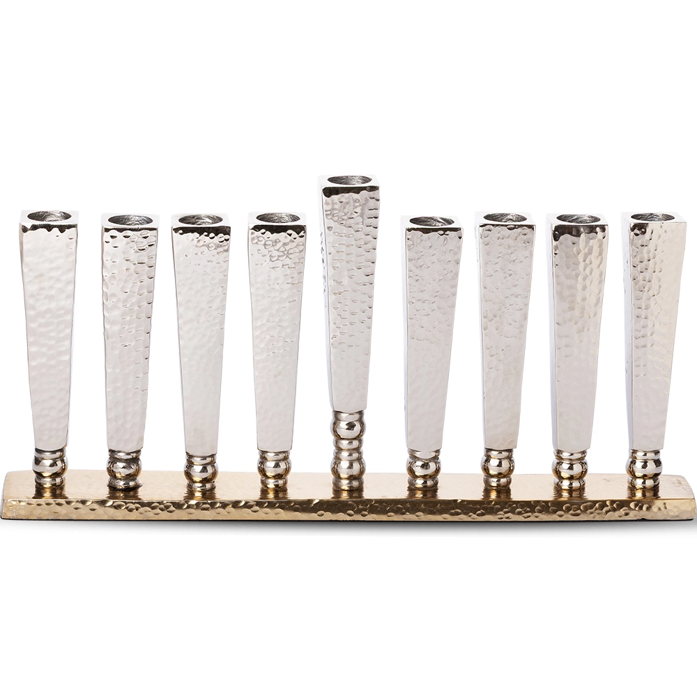 Aluminum Menorah 30*14 cm, Gold Colors