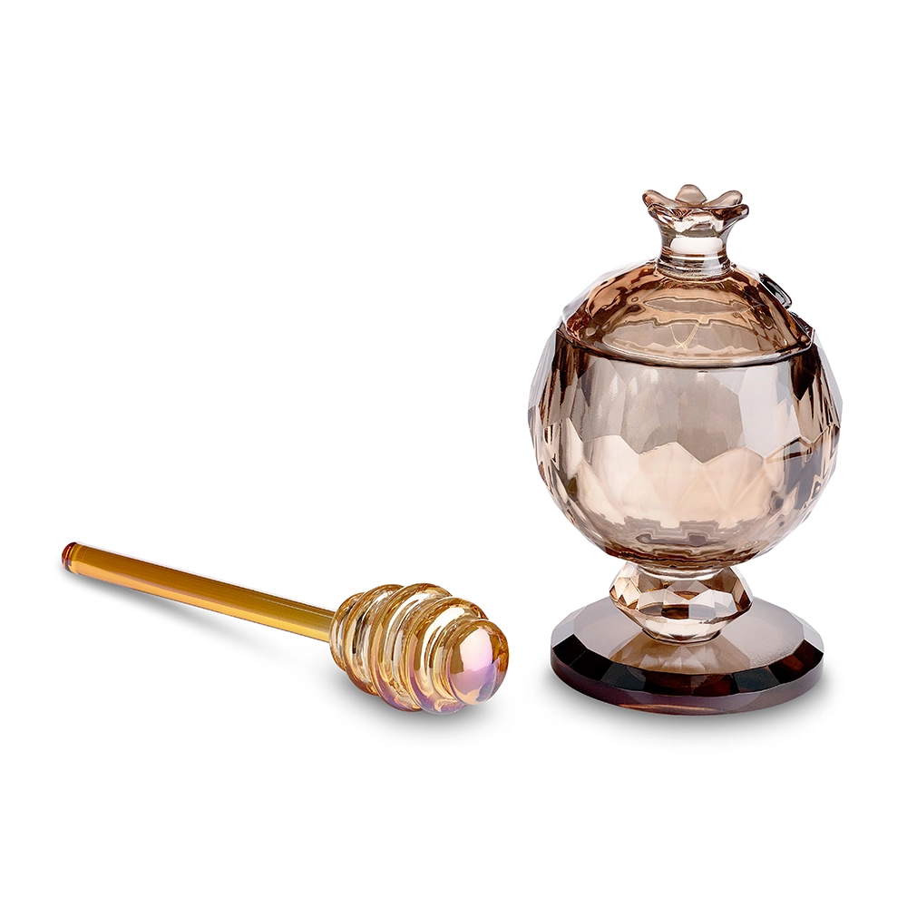 Elegant Crystal Honey Dish 10 cm - Rose Gold
