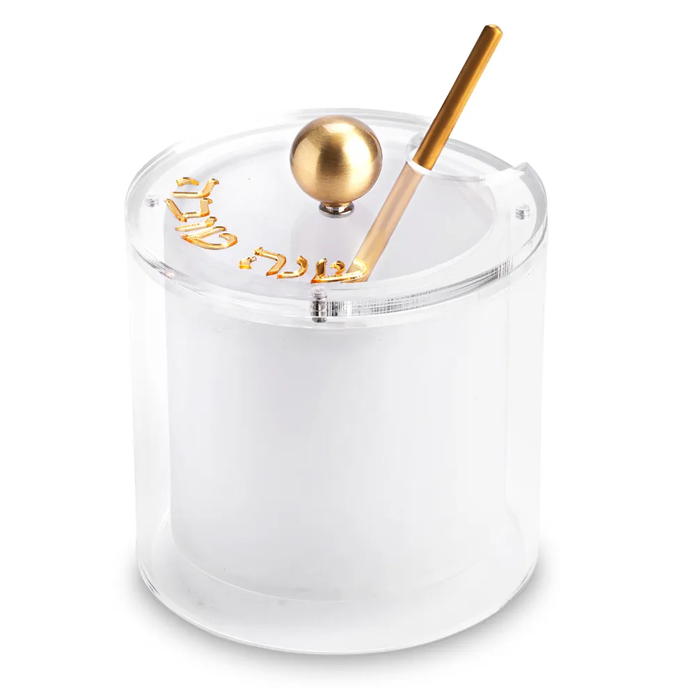 Lucite Honey Dish 9.5 cm- Gold Color