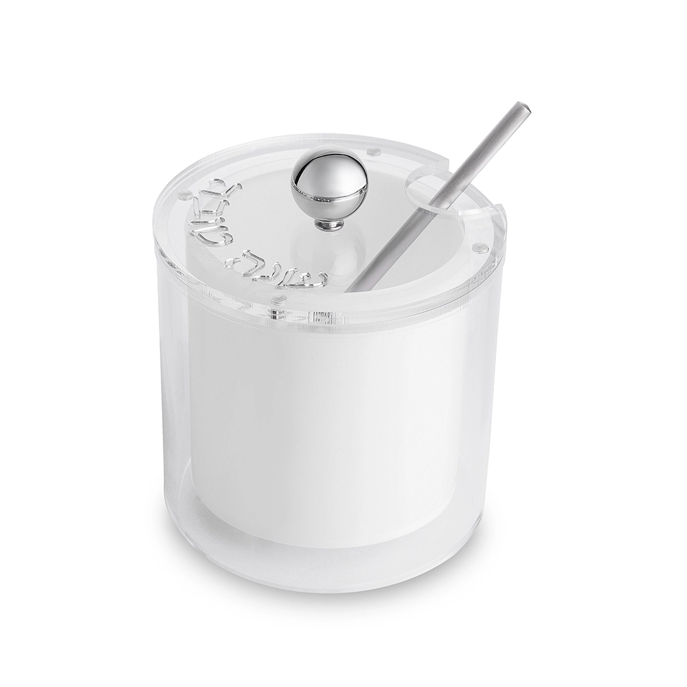 Lucite Honey Dish 9.5 cm- Silver Color