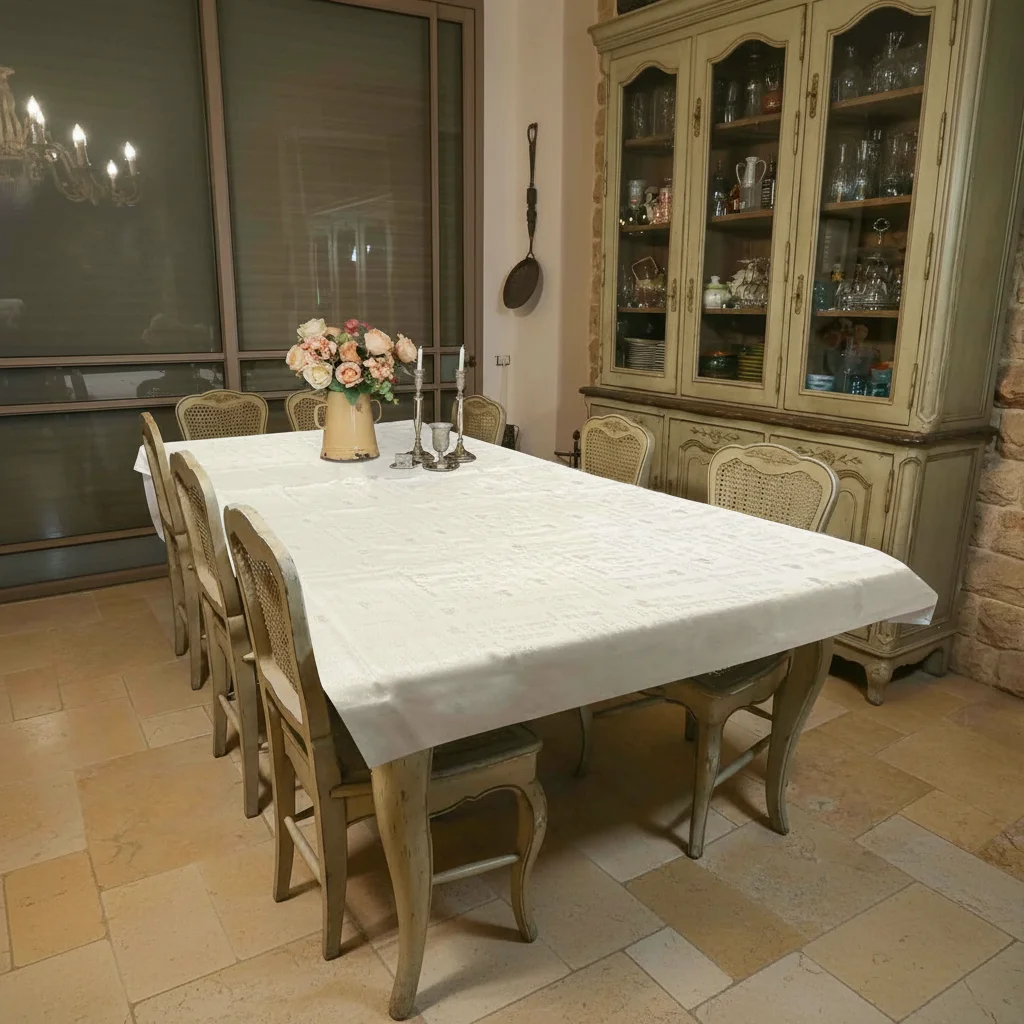 מפת שולחן מהודרת "שבת ויום טוב" 140×280 ס״מ